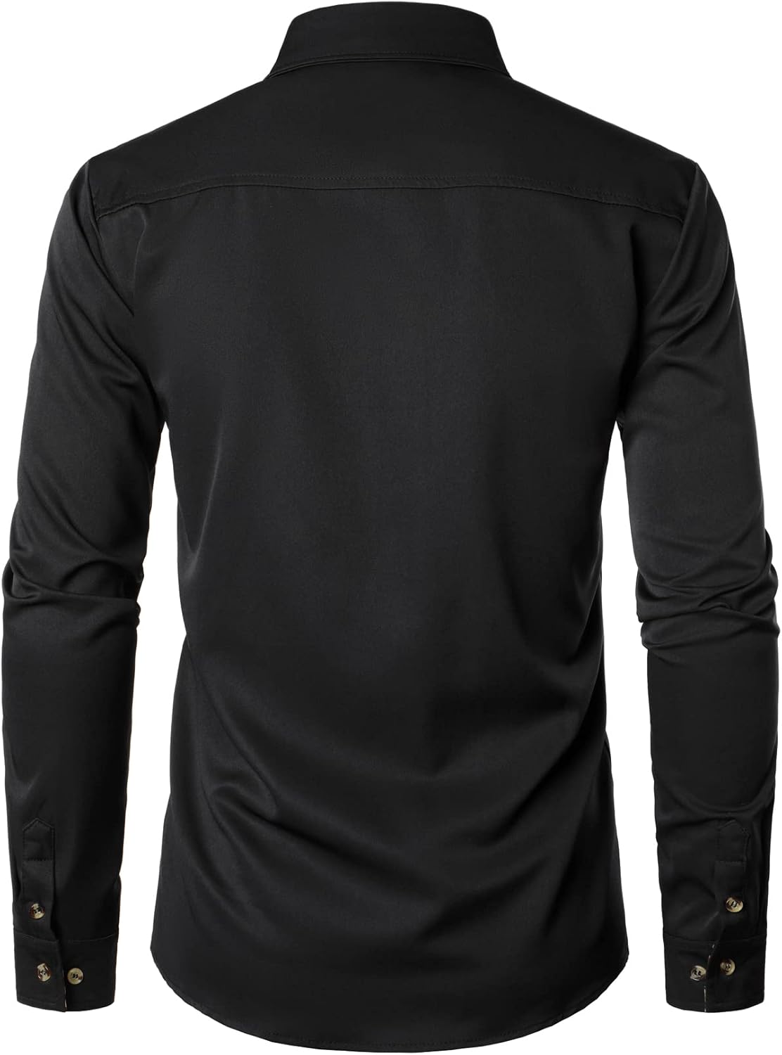 LucMatton Men's Hipster Long Sleeve Button Down Leopard Print Shirts for Club Rock Party