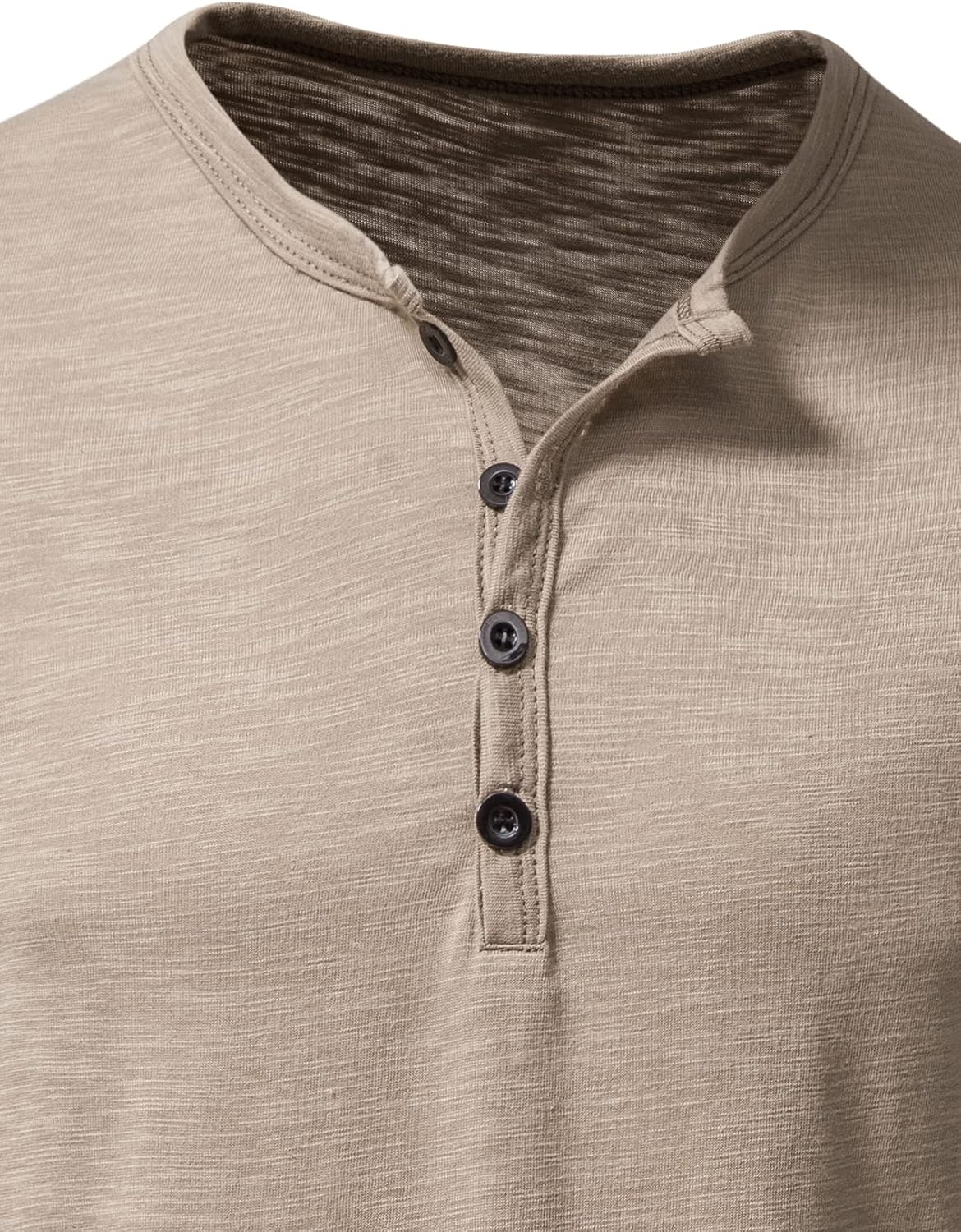 LucMatton Men's Casual Short Sleeve Slim Fit Henley Shirt Stylish 4 Buttons Muscle T-Shirts