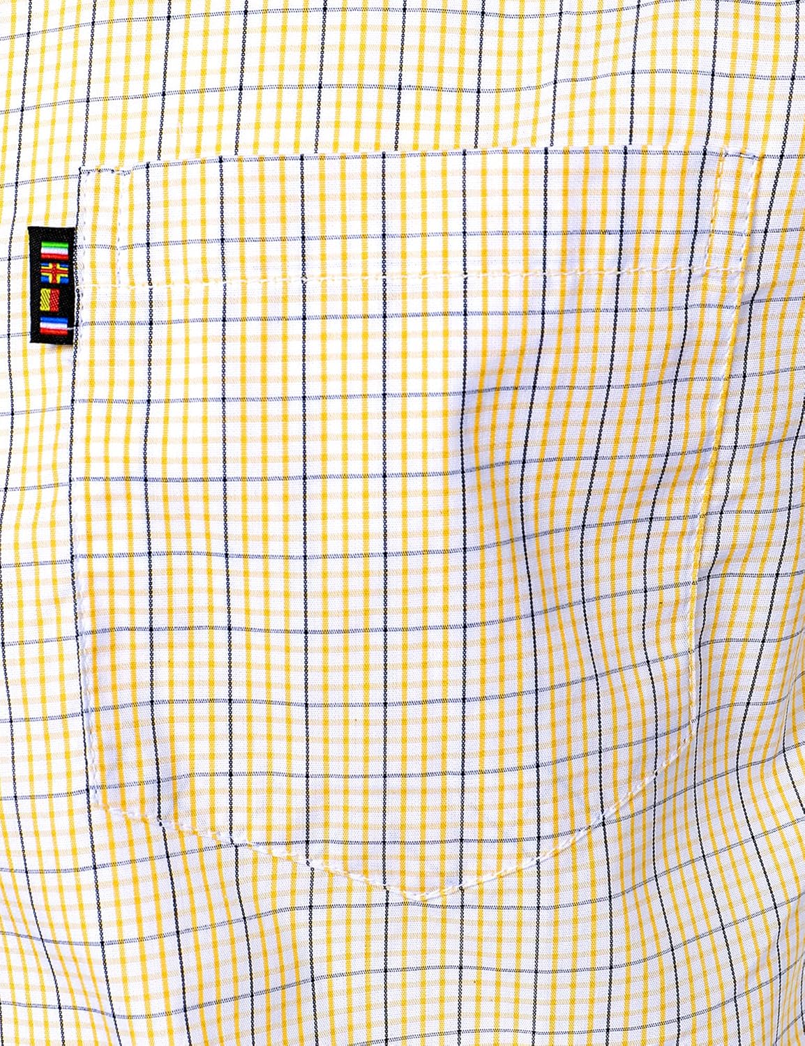 LucMatton Men's Gingham Short Sleeve Button Down Shirt Cotton Regular Fit Plaid Dress Shirts with Pocket