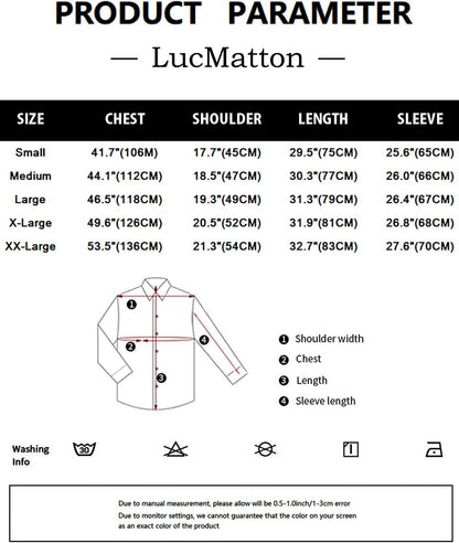 LucMatton Men's Hipster Long Sleeve Button Down Leopard Print Shirts for Club Rock Party Khaki Leopard