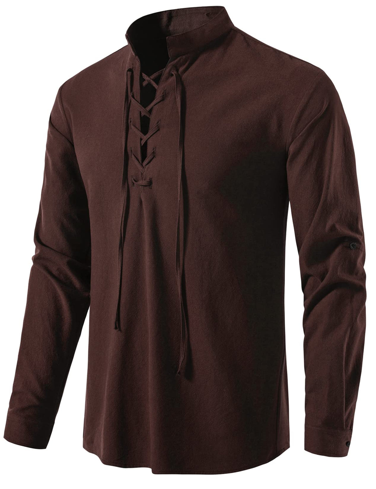 LucMatton Men's Medieval Renaissance Long Sleeve Shirt