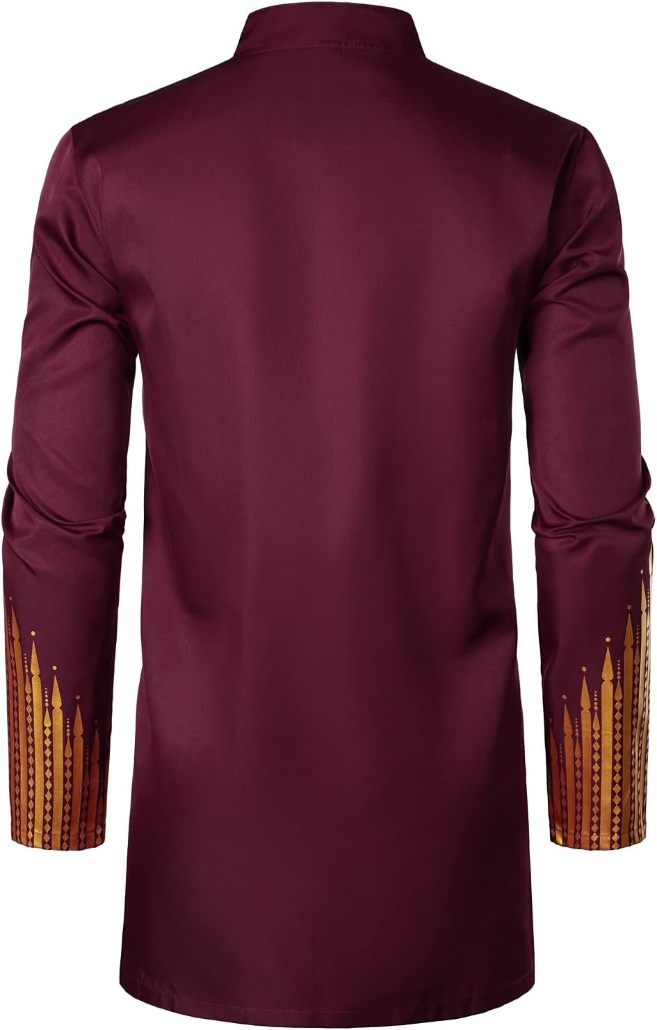 LucMatton Men's 2 Piece Outfit Long Sleeve Button up Shirt and Pants Traditional Ethnic Suit