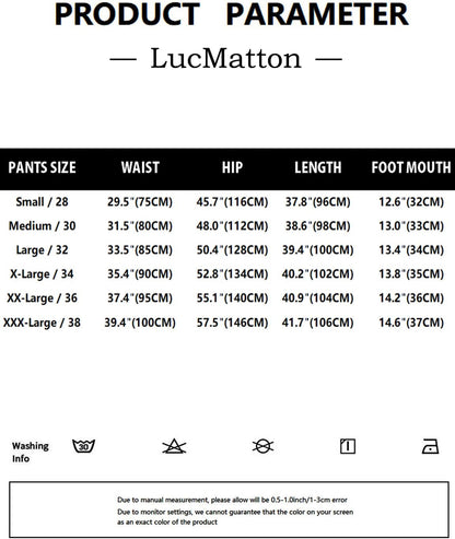LucMatton Men's Cotton Retro Ankle Banded Pants for Halloween Cosplay Renaissance Medieval Viking Pirate Costume