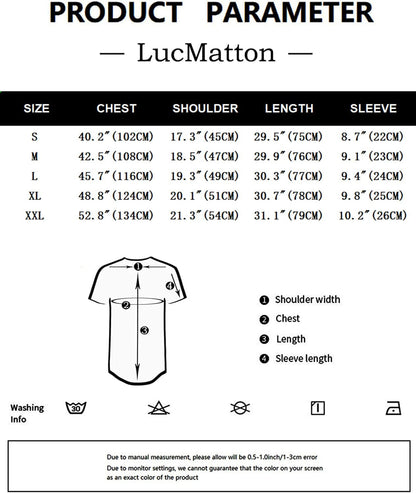 LucMatton Men's Casual Short Sleeve Slim Fit Henley Shirt Stylish 4 Buttons Muscle T-Shirts