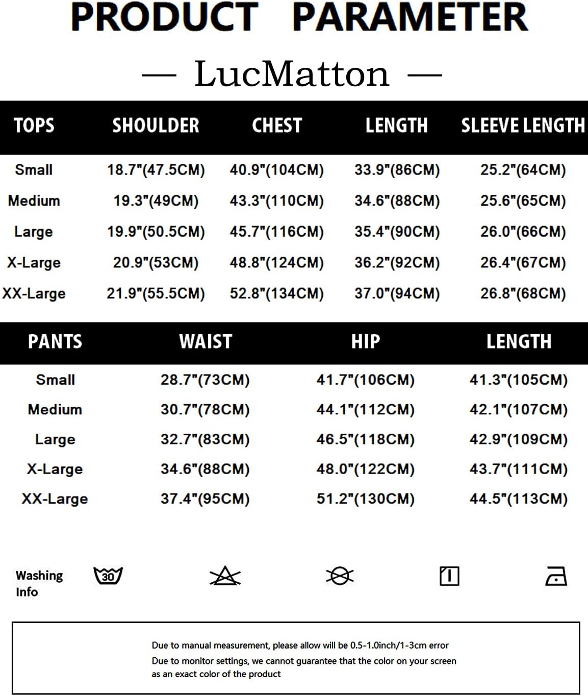 LucMatton Men's 2 Piece Outfit Long Sleeve Button up Shirt and Pants Traditional Ethnic Suit