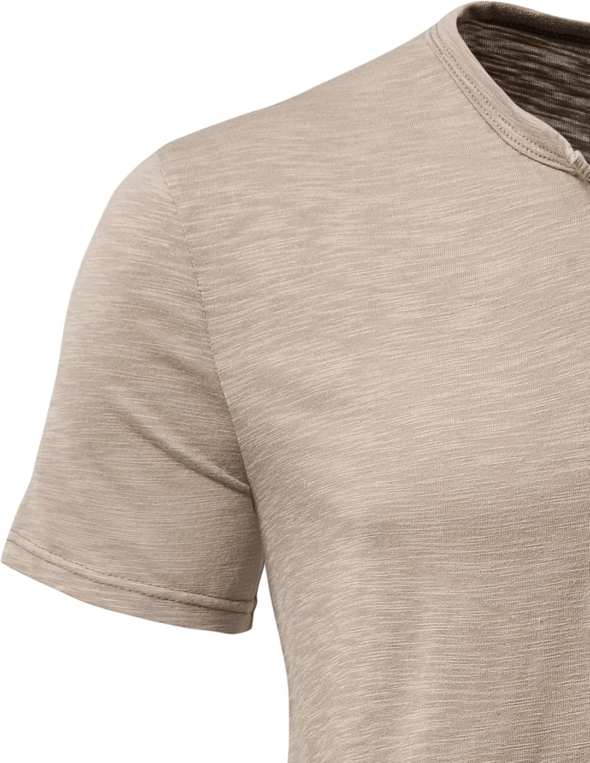 LucMatton Men's Casual Short Sleeve Slim Fit Henley Shirt Stylish 4 Buttons Muscle T-Shirts
