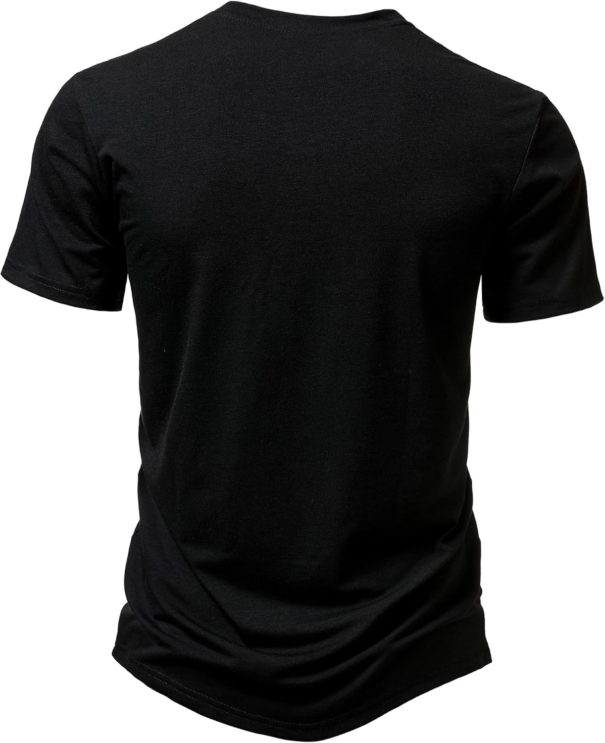 LucMatton Men's Lightweight Henley Shirt Casual Stretch Slim Fit Short Sleeve T-Shirt with Pocket