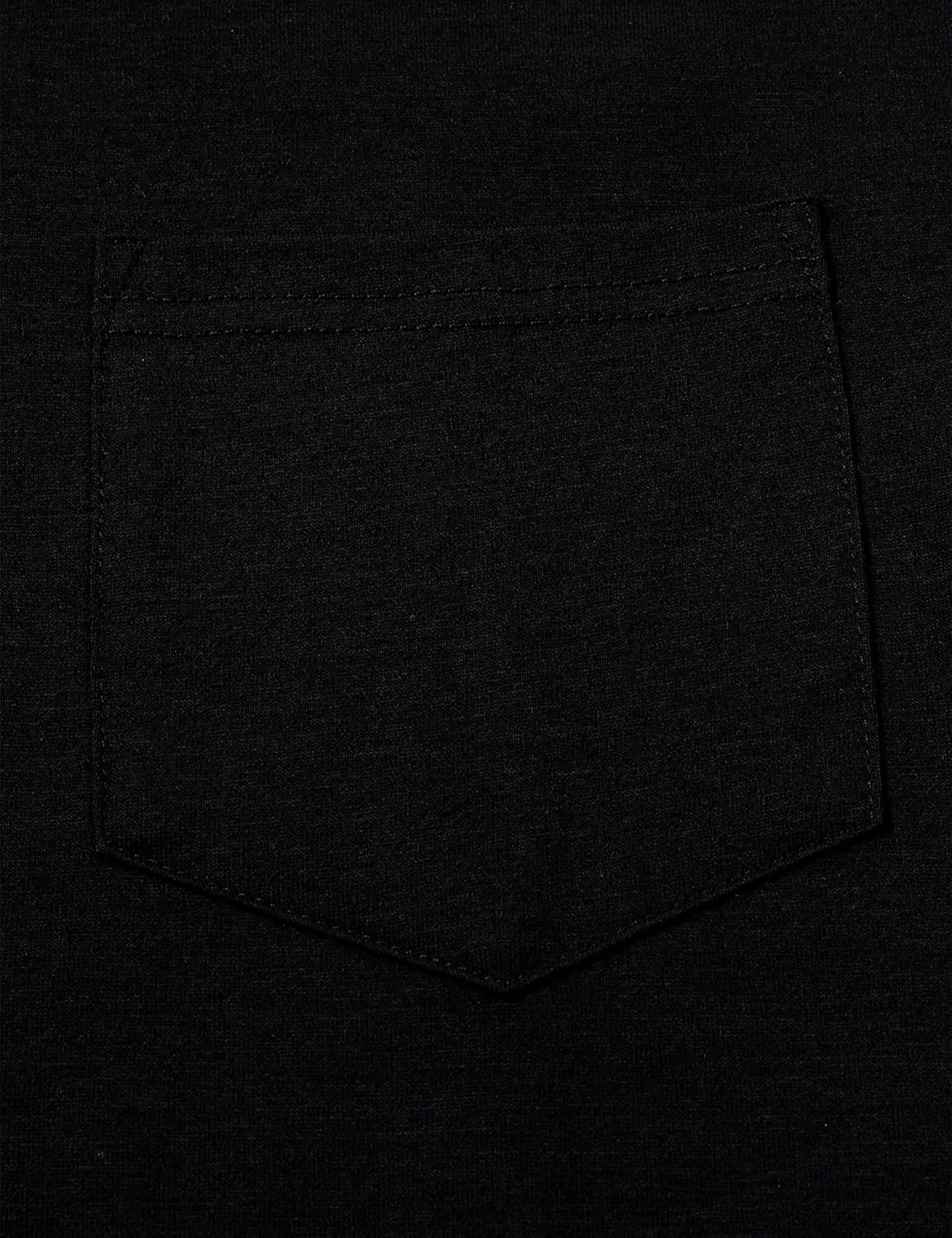 LucMatton Men's Lightweight Henley Shirt Casual Stretch Slim Fit Short Sleeve T-Shirt with Pocket